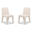 Safavieh Maricelle Boucle Wood and Fabric Dining Chair  in Tan