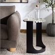 Safavieh Tomlinson Resin Top and Wood Accent Table in Black / White