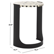 Safavieh Tomlinson Resin Top and Wood Accent Table in Black / White