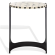 Safavieh Tomlinson Resin Top and Wood Accent Table in Black / White
