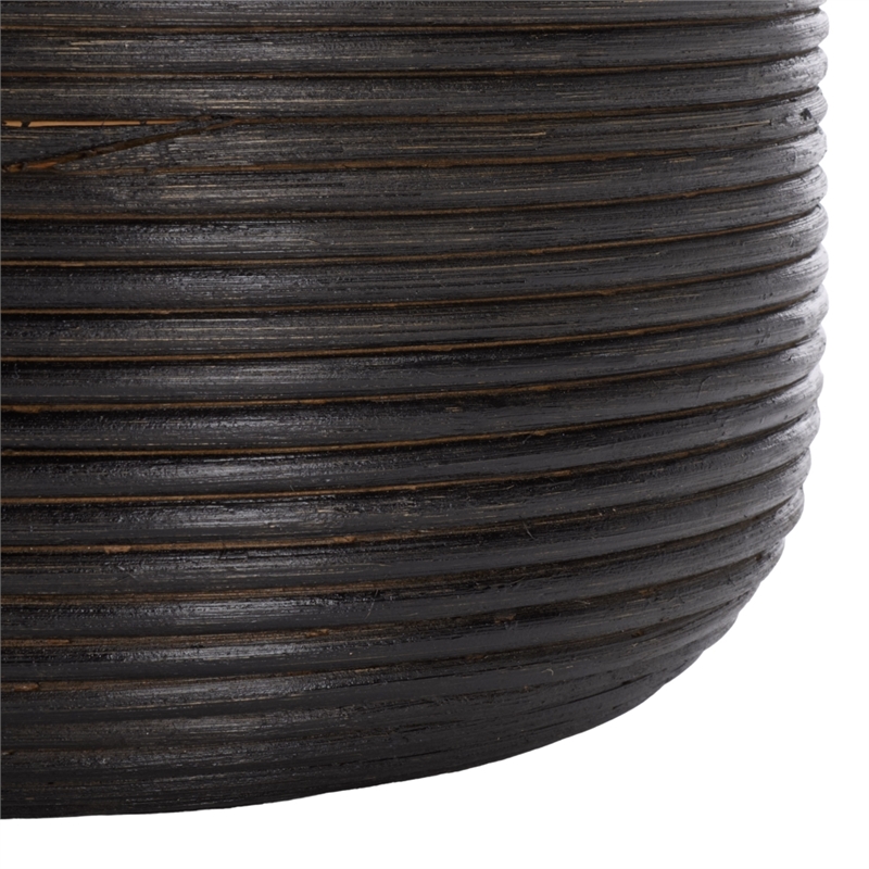Safavieh Renley Set Of 3 Rattan Baskets in Black / Natural