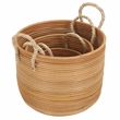 Safavieh Grenley Set Of 3 Rattan  Baskets in Natural