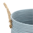 Safavieh Grenley Set Of 3 Rattan Baskets in Light Blue / Natural