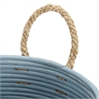 Safavieh Grenley Set Of 3 Rattan Baskets in Light Blue / Natural
