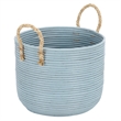 Safavieh Grenley Set Of 3 Rattan Baskets in Light Blue / Natural
