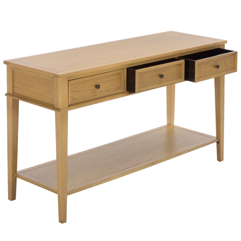 Safavieh Manelin Wood and Metal Console  in Natural