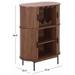 Safavieh Erdwing Wood Bar Cabinet in Walnut / Black