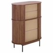 Safavieh Erdwing Wood Bar Cabinet in Walnut / Black