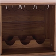 Safavieh Erdwing Wood Bar Cabinet in Walnut / Black