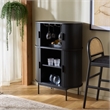 Safavieh Erdwing Wood Bar Cabinet in Black / Black