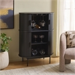 Safavieh Erdwing Wood Bar Cabinet in Black / Black