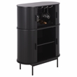 Safavieh Erdwing Wood Bar Cabinet in Black / Black