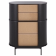 Safavieh Erdwing Wood Bar Cabinet in Black / Black
