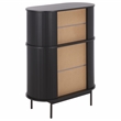 Safavieh Erdwing Wood Bar Cabinet in Black / Black
