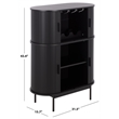 Safavieh Erdwing Wood Bar Cabinet in Black / Black