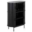 Safavieh Erdwing Wood Bar Cabinet in Black / Black
