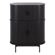 Safavieh Erdwing Wood Bar Cabinet in Black / Black