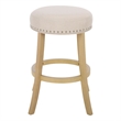 Safavieh Amato Wood and Metal Counter Stool in Cream / Natural