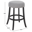 Safavieh Amato Wood and Metal Counter Stool  in Gray / Black