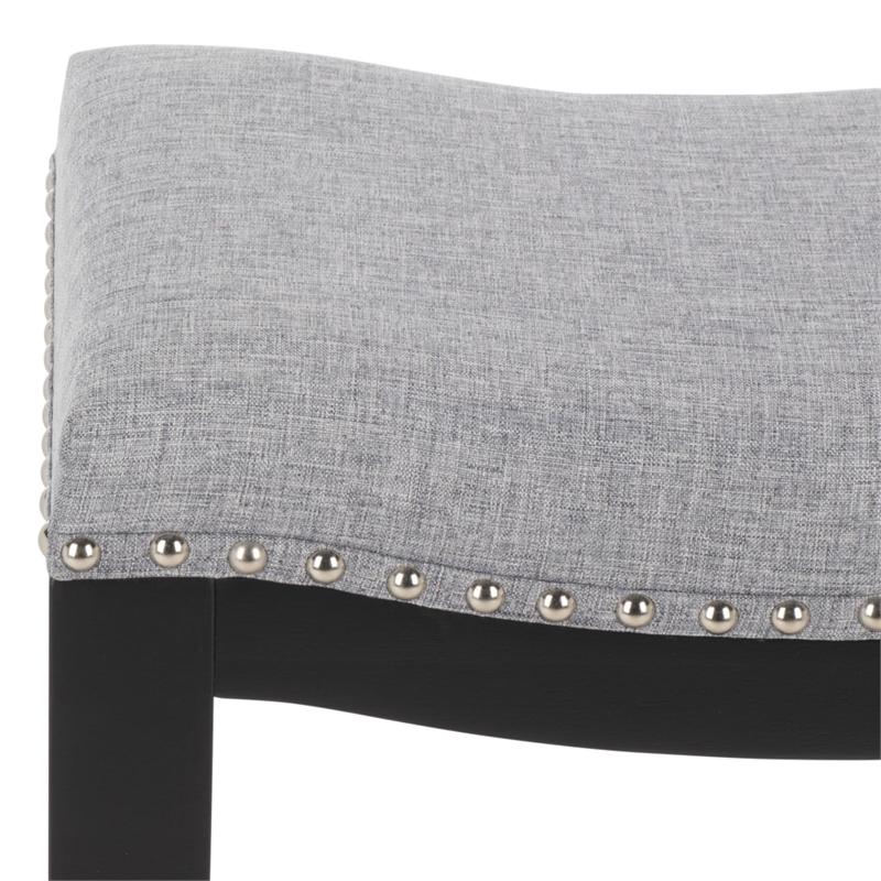 Safavieh Amabi Wood and Metal Barstool  in Gray / Black