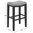 Safavieh Amabi Wood and Metal Barstool  in Gray / Black