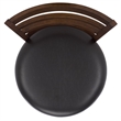 Safavieh Hiroto Wood and Metal Barstool in Black / Walnut