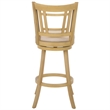 Safavieh Maiko Wood and Metal Barstool  in Cream / Natural