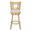 Safavieh Maiko Wood and Metal Barstool  in Cream / Natural