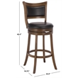 Safavieh Takado Wood and Metal Barstool in Black / Natural