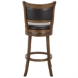 Safavieh Takado Wood and Metal Barstool in Black / Natural