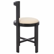 Safavieh Estes Round Wood and Fabric Counter Stool  in White / Black