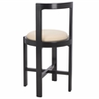 Safavieh Estes Round Wood and Fabric Counter Stool  in White / Black