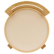 Safavieh Estes Round Wood and Fabric Counter Stool  in White / Light Brown