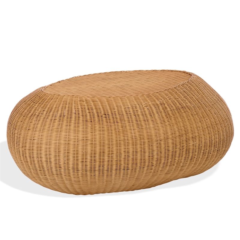 Safavieh O'Reilly Rattan Coffee Table in Natural