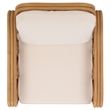 Safavieh Malina Rattan Pole and Fabric Accent Chair  in Natural / White