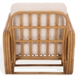Safavieh Malina Rattan Pole and Fabric Accent Chair  in Natural / White