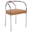 Safavieh Nexus Wood and Steel Dining Chair in Brown / Chrome