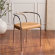 Safavieh Nexus Wood and Steel Dining Chair in Brown / Chrome