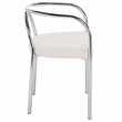 Safavieh Nexus Metal and Wood Dining Chair  in Cream  / Chrome