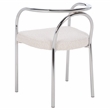 Safavieh Nexus Metal and Wood Dining Chair  in Cream  / Chrome