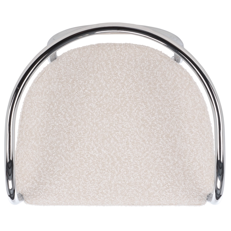 Safavieh Nexus Metal and Wood Dining Chair  in Cream  / Chrome