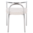 Safavieh Nexus Metal and Wood Dining Chair  in Cream  / Chrome
