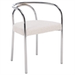 Safavieh Nexus Metal and Wood Dining Chair  in Cream  / Chrome