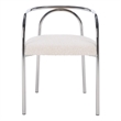 Safavieh Nexus Metal and Wood Dining Chair  in Cream  / Chrome