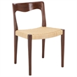 Safavieh Sezja Wicker and Rattan Dining Chair in Walnut / Natural