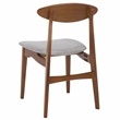 Safavieh Yamato Wood and Fabric Dining Chair in Brown / Gray
