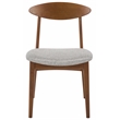 Safavieh Yamato Wood and Fabric Dining Chair in Brown / Gray