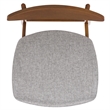 Safavieh Yamato Wood and Fabric Dining Chair in Brown / Gray