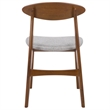 Safavieh Yamato Wood and Fabric Dining Chair in Brown / Gray