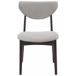 Safavieh Botan Wood and Fabric Dining Chair in Black / Gray